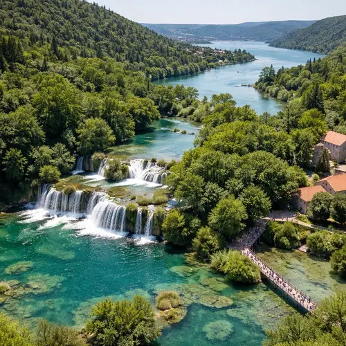 Wasserfall in Kroatien im Nationalpark Krka.